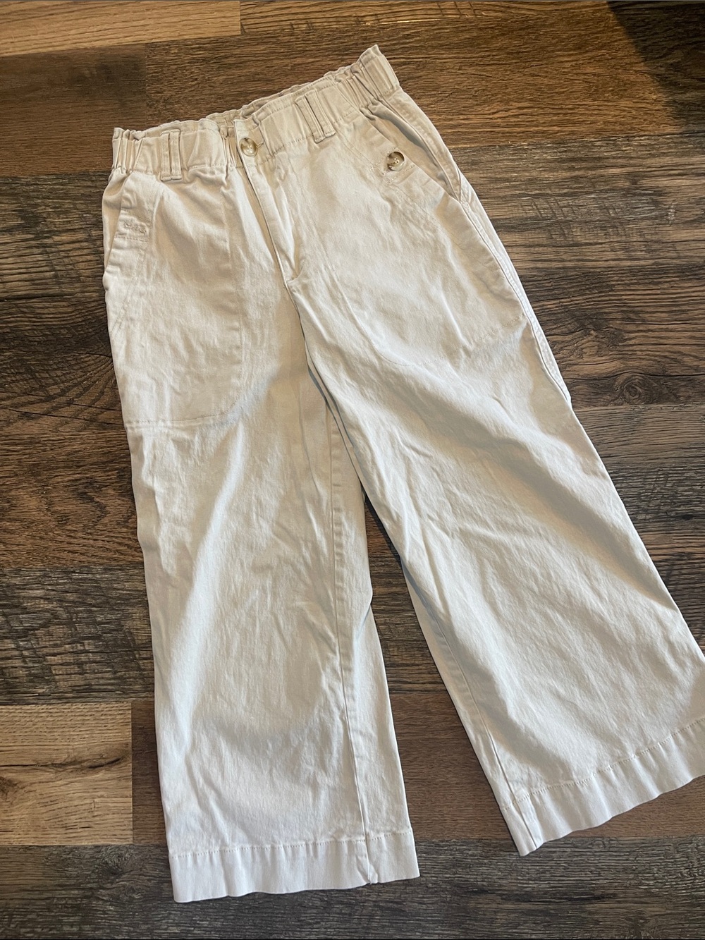 Democracy wide leg Cropped Ankle pants light khaki 8 - Picture 2 of 8